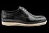 Zapatilla De Vestir Derby Negra Con Detalle Semi Brogue